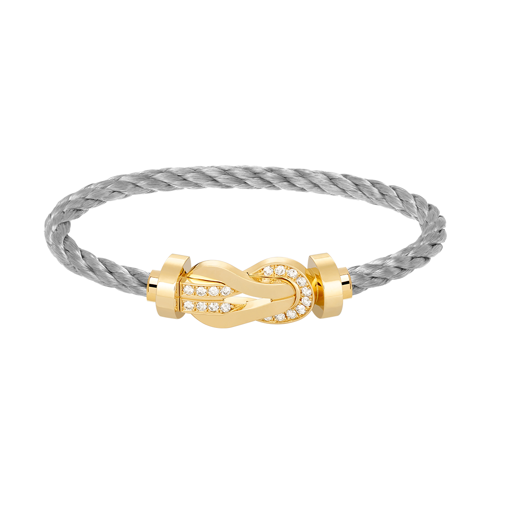 [Spark]CHANCE LARGE 8 FIGURE BUCKLE HALF DIAMOND BRACELET GOLD