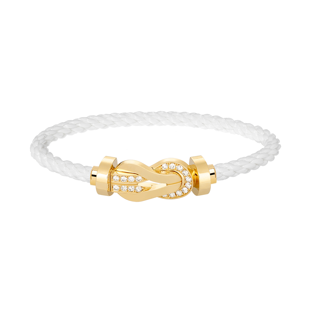 [Spark]CHANCE LARGE 8 FIGURE BUCKLE HALF DIAMOND BRACELET GOLD