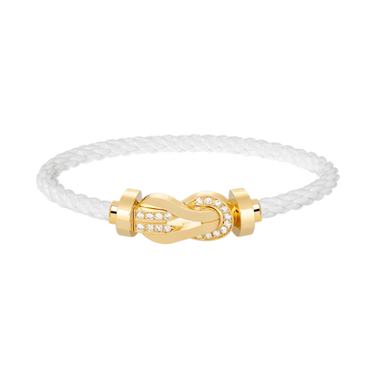 [Spark]CHANCE LARGE 8 FIGURE BUCKLE HALF DIAMOND BRACELET GOLD
