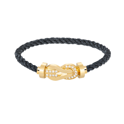 [Spark]CHANCE LARGE 8 FIGURE BUCKLE HALF DIAMOND BRACELET GOLD