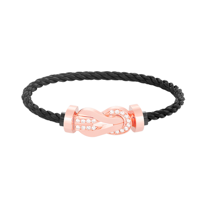 [Spark]CHANCE LARGE 8 FIGURE BUCKLE HALF DIAMOND BRACELET Spark GOLD