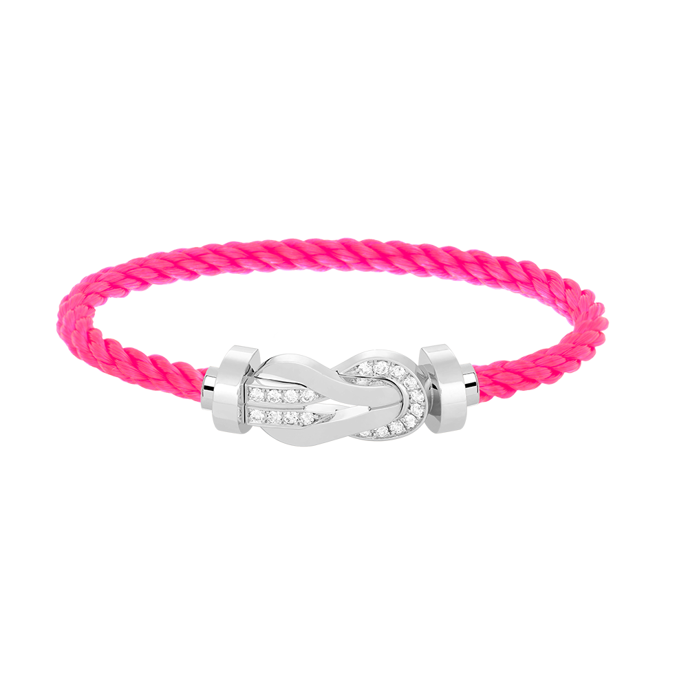 [Spark]CHANCE LARGE 8 FIGURE BUCKLE HALF DIAMOND BRACELET SILVER