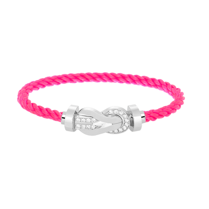 [Spark]CHANCE LARGE 8 FIGURE BUCKLE HALF DIAMOND BRACELET SILVER