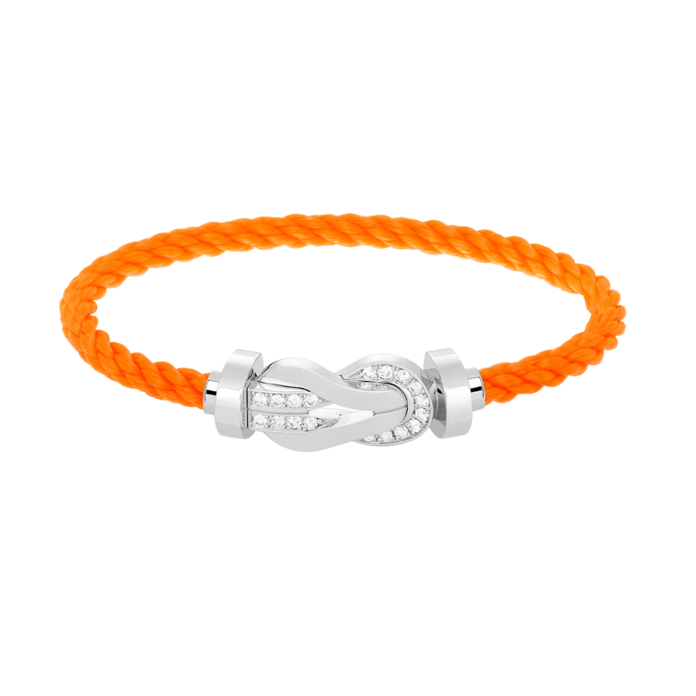 [Spark]CHANCE LARGE 8 FIGURE BUCKLE HALF DIAMOND BRACELET SILVER