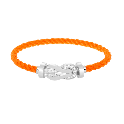 [Spark]CHANCE LARGE 8 FIGURE BUCKLE HALF DIAMOND BRACELET SILVER