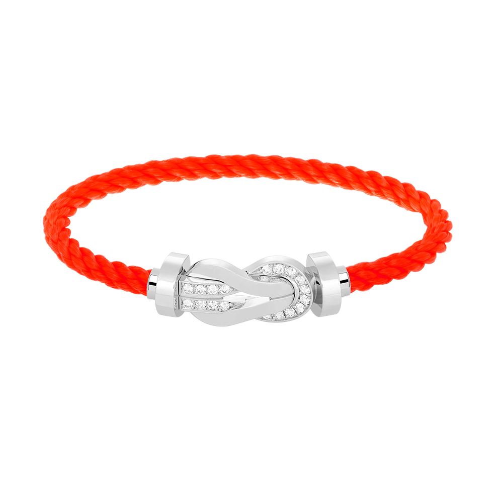 [Spark]CHANCE LARGE 8 FIGURE BUCKLE HALF DIAMOND BRACELET SILVER
