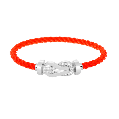 [Spark]CHANCE LARGE 8 FIGURE BUCKLE HALF DIAMOND BRACELET SILVER
