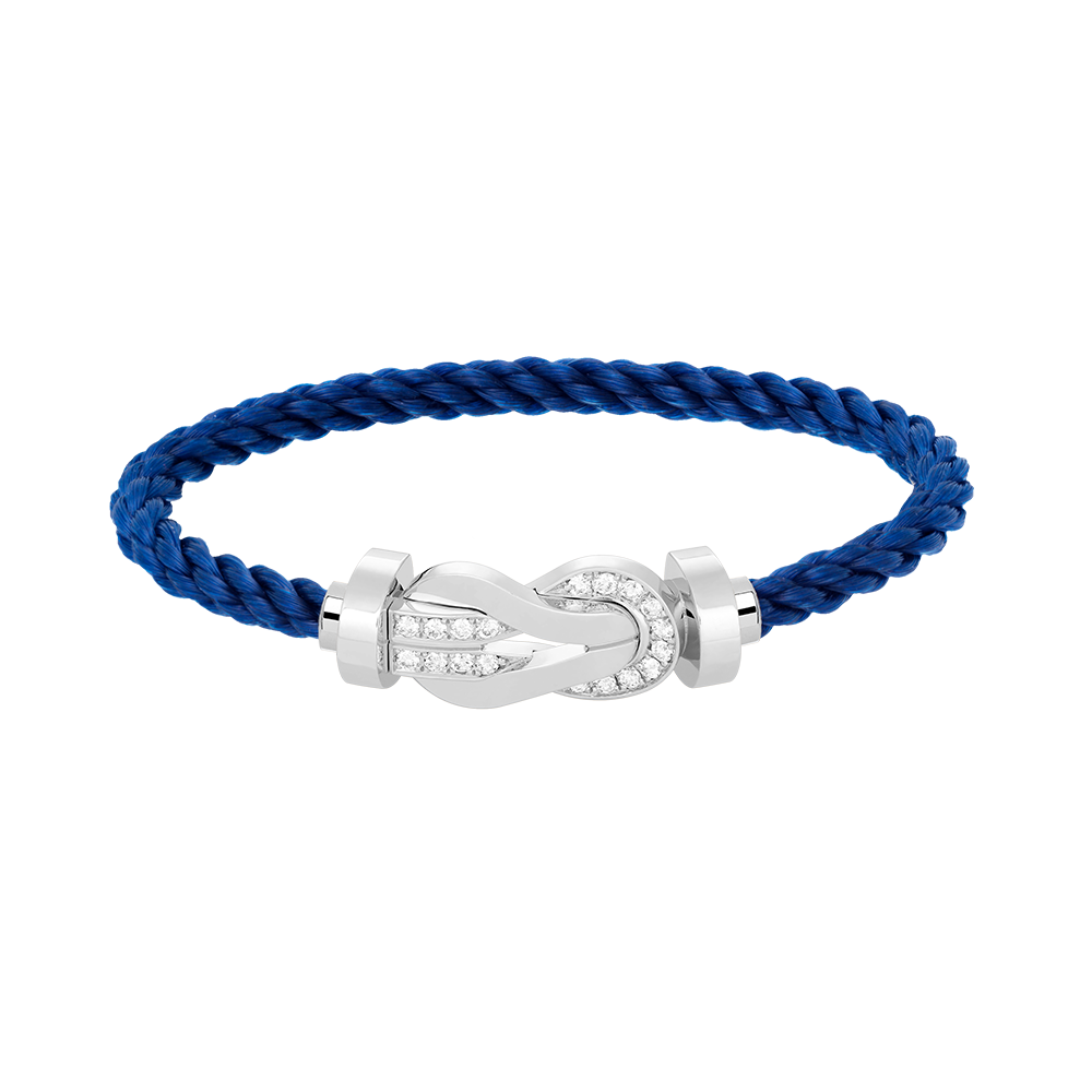 [Spark]CHANCE LARGE 8 FIGURE BUCKLE HALF DIAMOND BRACELET SILVER
