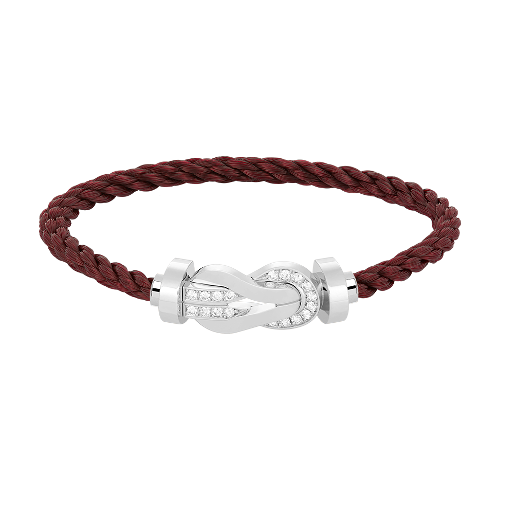 [Spark]CHANCE LARGE 8 FIGURE BUCKLE HALF DIAMOND BRACELET SILVER