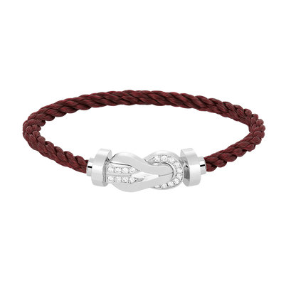 [Spark]CHANCE LARGE 8 FIGURE BUCKLE HALF DIAMOND BRACELET SILVER