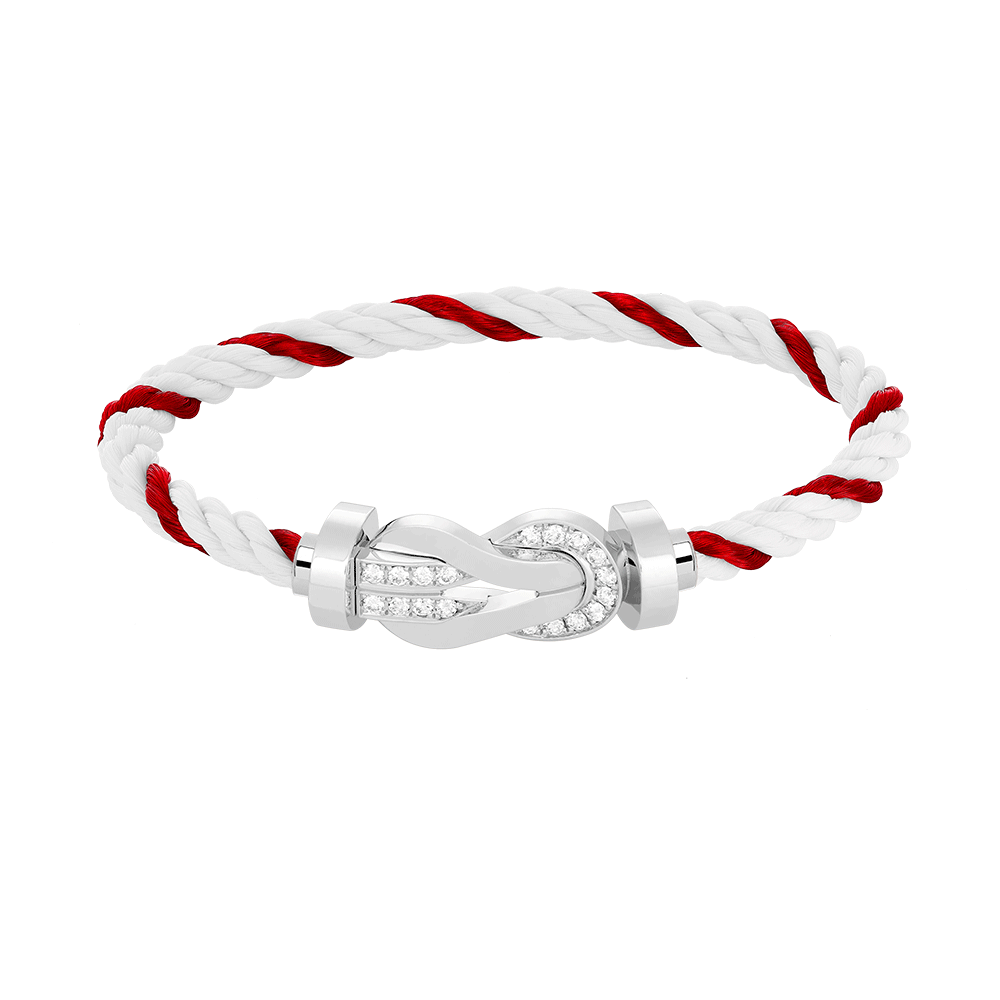 [Spark]CHANCE LARGE 8 FIGURE BUCKLE HALF DIAMOND BRACELET SILVER