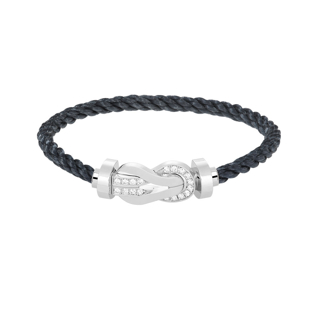 [Spark]CHANCE LARGE 8 FIGURE BUCKLE HALF DIAMOND BRACELET SILVER