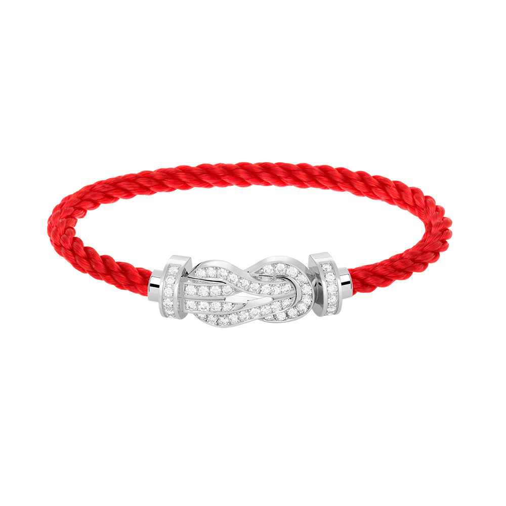 [Spark]CHANCE LARGE 8 FIGURE BUCKLE FULL DIAMOND BRACELET SILVER