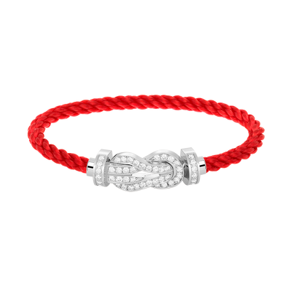 [Spark]CHANCE LARGE 8 FIGURE BUCKLE FULL DIAMOND BRACELET SILVER