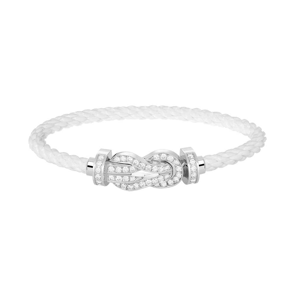 [Spark]CHANCE LARGE 8 FIGURE BUCKLE FULL DIAMOND BRACELET SILVER