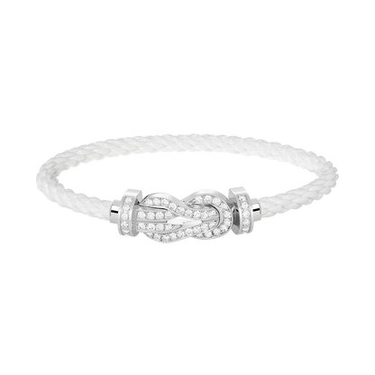 [Spark]CHANCE LARGE 8 FIGURE BUCKLE FULL DIAMOND BRACELET SILVER