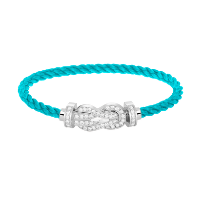 [Spark]CHANCE LARGE 8 FIGURE BUCKLE FULL DIAMOND BRACELET SILVER