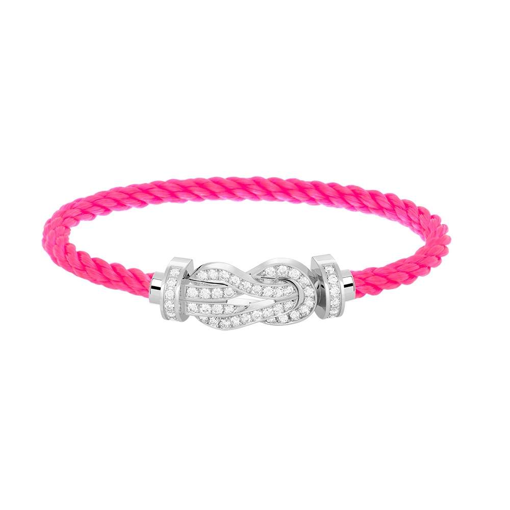 [Spark]CHANCE LARGE 8 FIGURE BUCKLE FULL DIAMOND BRACELET SILVER
