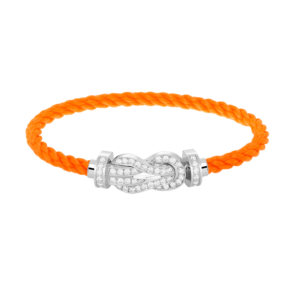 [Spark]CHANCE LARGE 8 FIGURE BUCKLE FULL DIAMOND BRACELET SILVER