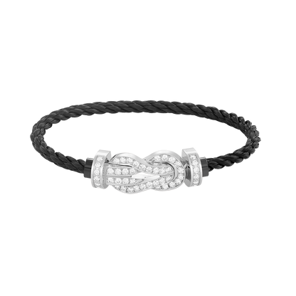 [Spark]CHANCE LARGE 8 FIGURE BUCKLE FULL DIAMOND BRACELET SILVER