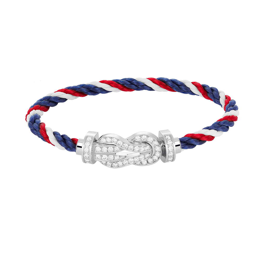 [Spark]CHANCE LARGE 8 FIGURE BUCKLE FULL DIAMOND BRACELET SILVER
