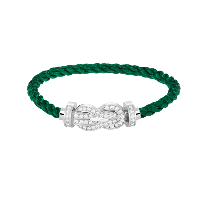 [Spark]CHANCE LARGE 8 FIGURE BUCKLE FULL DIAMOND BRACELET SILVER