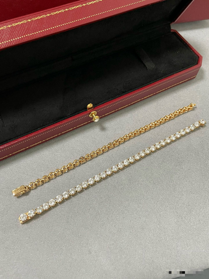 [Spark jewelrys]TENNIS BRACELET WITH FULL DIAMOND SETTING