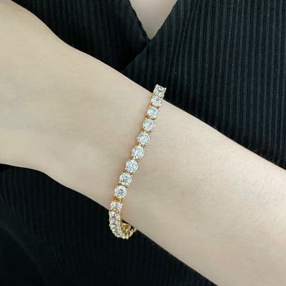 [Spark jewelrys]TENNIS BRACELET WITH FULL DIAMOND SETTING