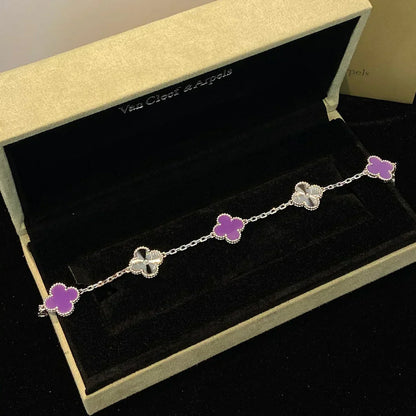 [Spark] CLOVER 5 MOTIF VIOLET BRACELET COLLECTION