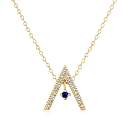 [Radiant Jewelry]Sparkling "A" Shape Necklace