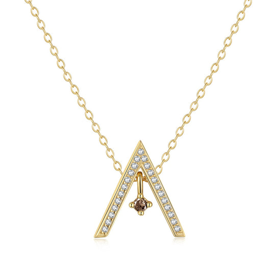 [Spark Jewelry]Sparkling "A" Shape Necklace