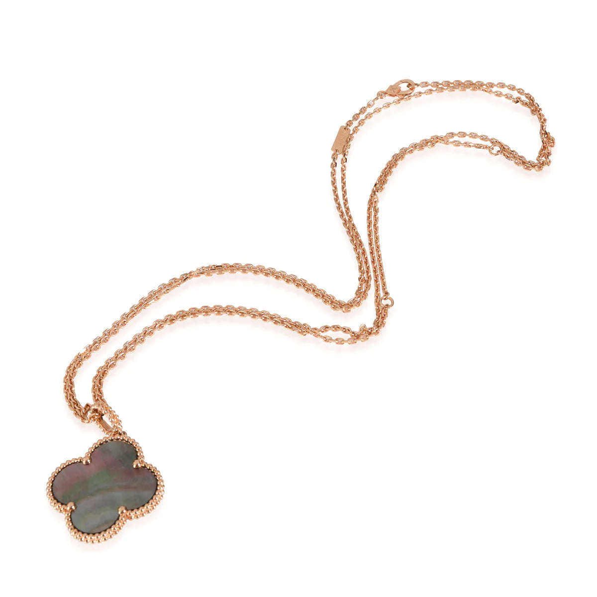 [Spark]CLOVER 25MM GOLD DARK MOP BIG CLOVER NECKLACE