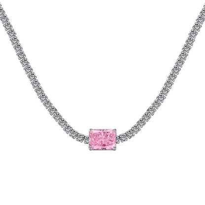 [Radiant Jewelry]2.0 carat Ornate Emerald Cut Necklace