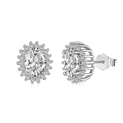 [Radiant Jewelry]Delicate Radiant Oval Cut Daily Earrings