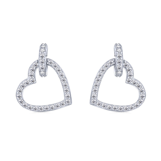 [Spark Jewelry]Dainty Heart Shape Earrings