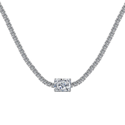 [Radiant Jewelry]2.0 carat Ornate Emerald Cut Necklace