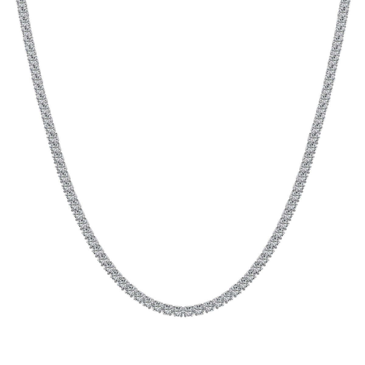 [Radiant Jewelry]Delicate Round Shape Tennis Necklace