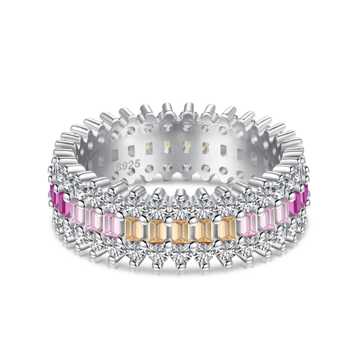 [Radiant Jewelry]Ornate Colorful Radiant Cut Daily Ring