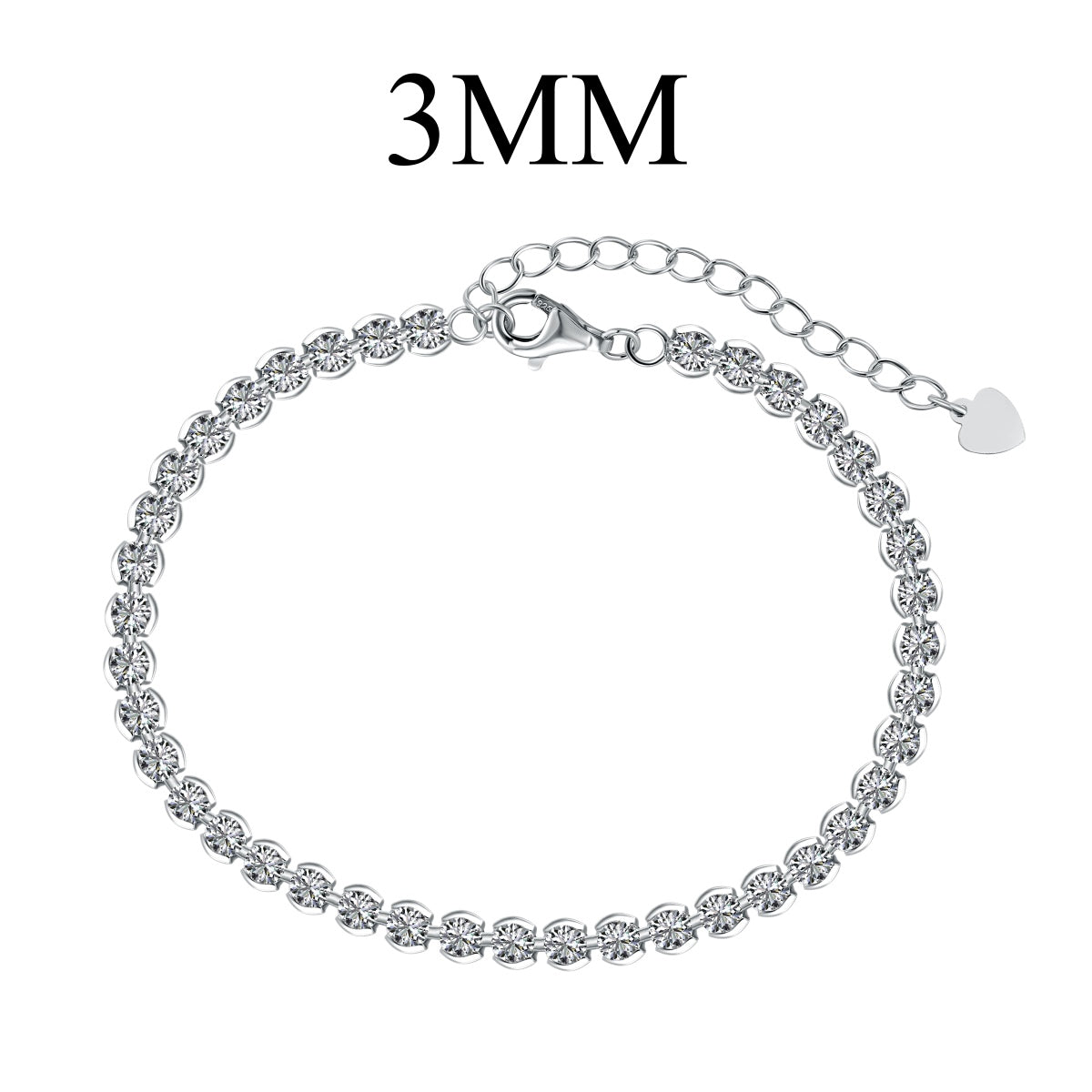 [Radiant Jewelry]Ornate  Sparkling Round Cut Daily Bracelet