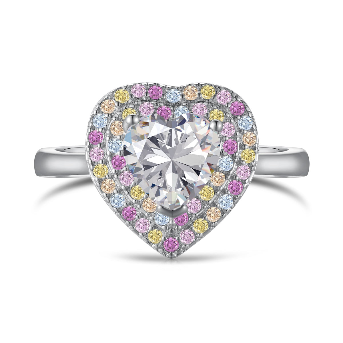 [Radiant Jewelry]Delicate Ebullient Heart Shape Wedding Ring