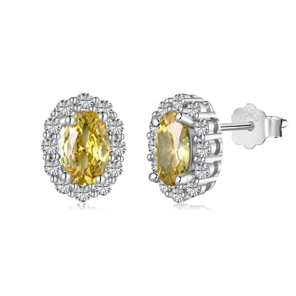 [Radiant Jewelry]Delicate Unique Oval Cut Daily Earrings
