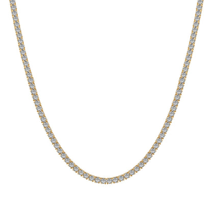 [Radiant Jewelry]Delicate Round Shape Tennis Necklace