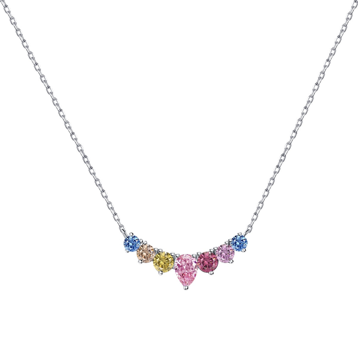 [Radiant Jewelry]Dainty Colorful Heart Necklace