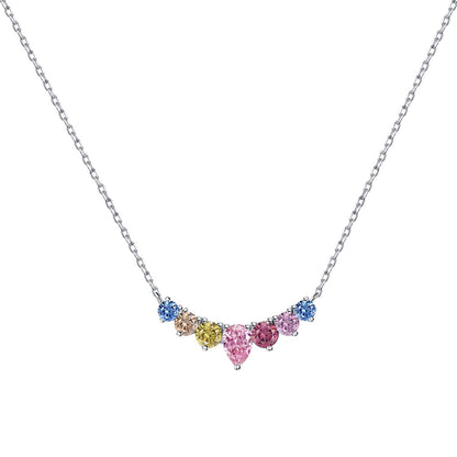[Radiant Jewelry]Dainty Colorful Heart Necklace