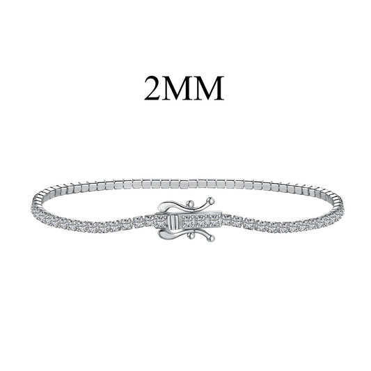 [Spark Jewelry]Radiant Colorful Round Cut Party Bracelet