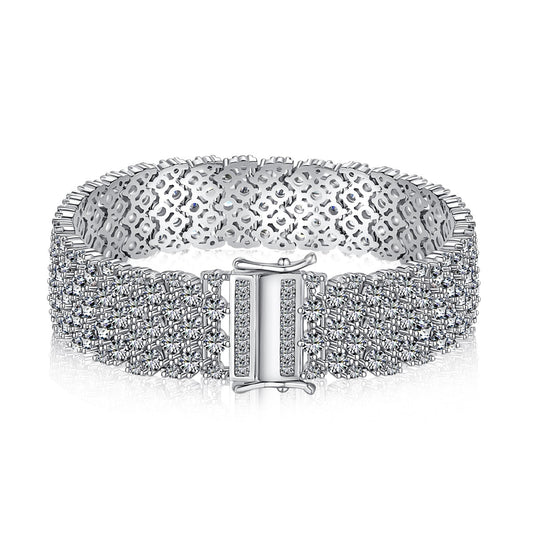 [Spark Jewelry]Ornate Elegant Round Cut Party Bracelet