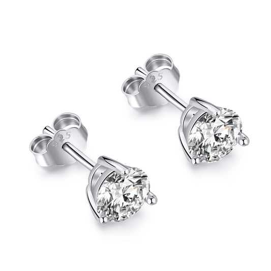 [Spark Jewelry]Dainty Round Shape Earrings