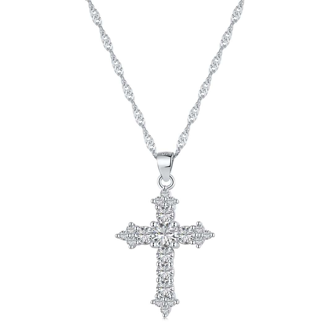 [Radiant Jewelry]Delicate Cross Shape Necklace