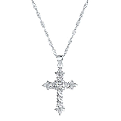 [Radiant Jewelry]Delicate Cross Shape Necklace