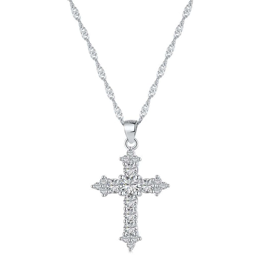 [Spark Jewelry]Delicate Cross Shape Necklace